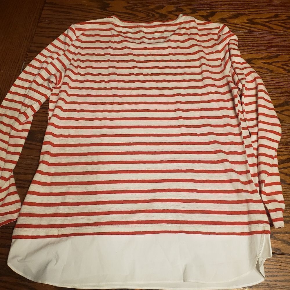 Tory Burch striped linen jerset tshirt red&white s - Picture 6 of 6